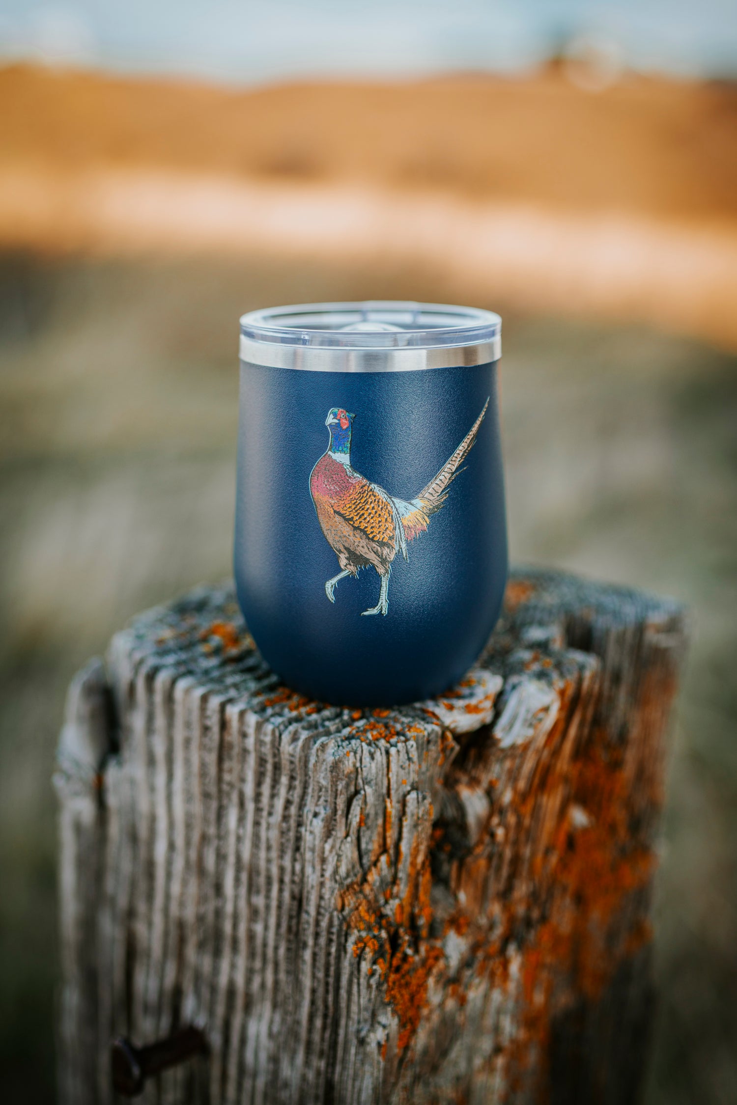 Cocky Pheasant Wine Tumbler