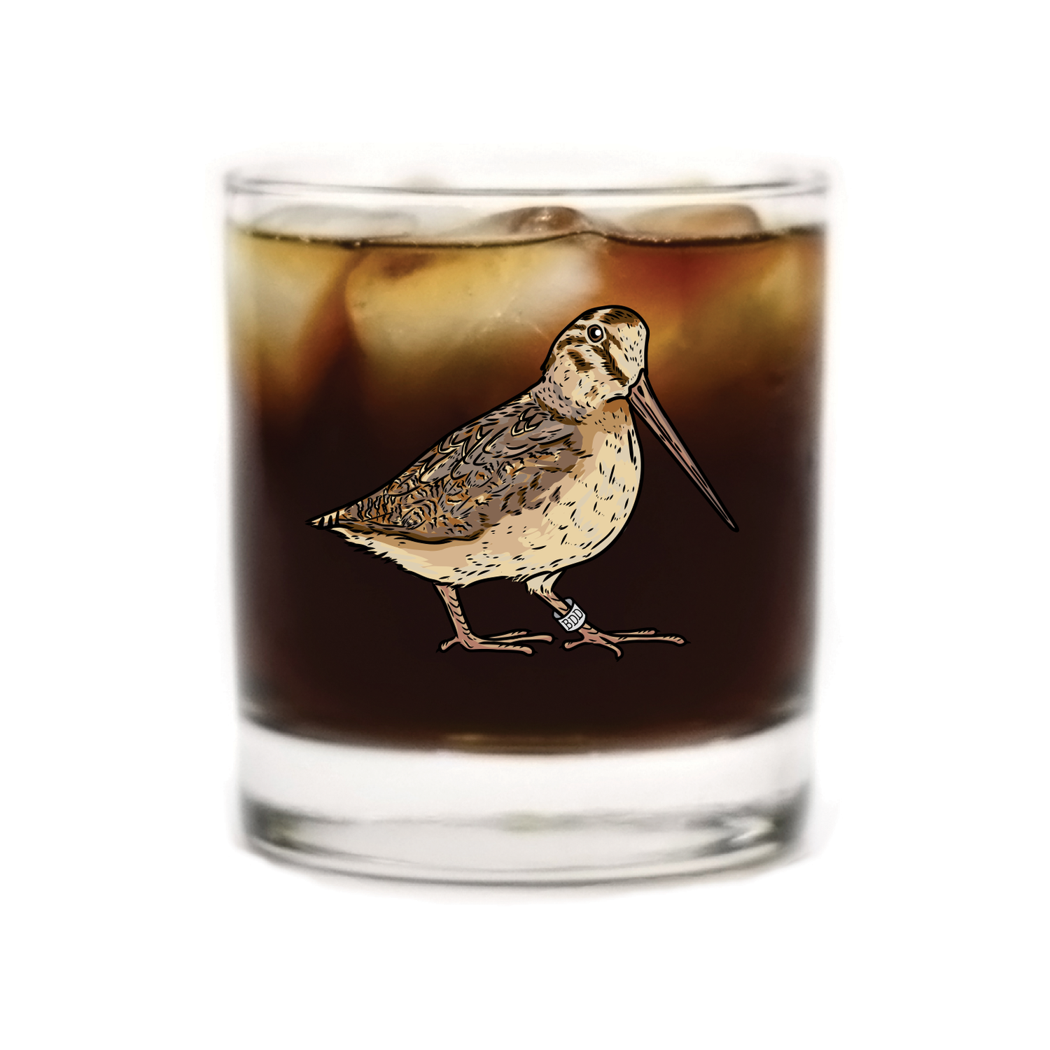 Banded Woodcock Whiskey Glass