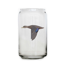 black duck beer can glass