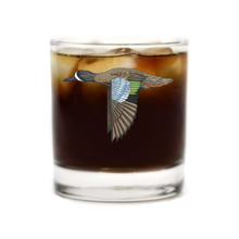 Blue Winged Teal Whiskey Glass