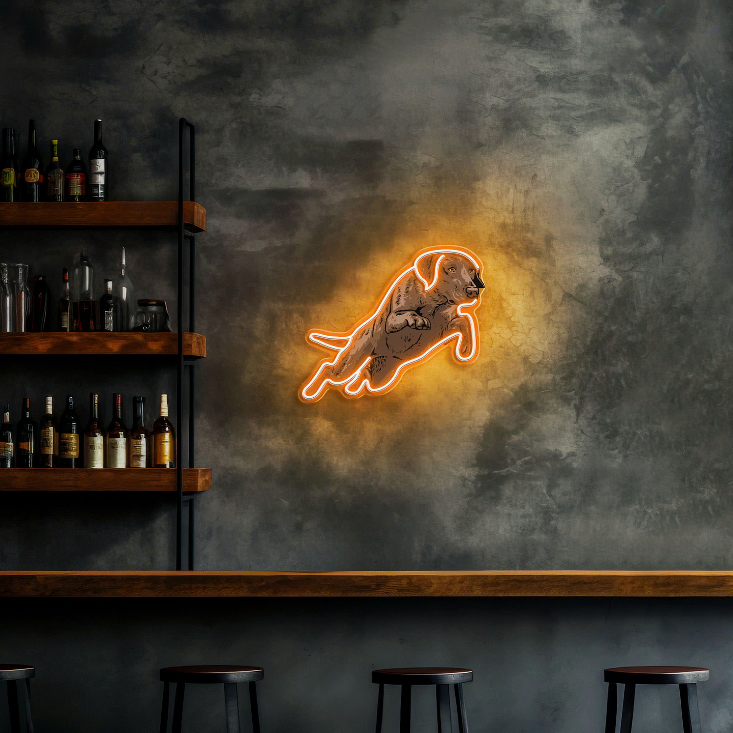 Chocolate Lab LED Neon Sign