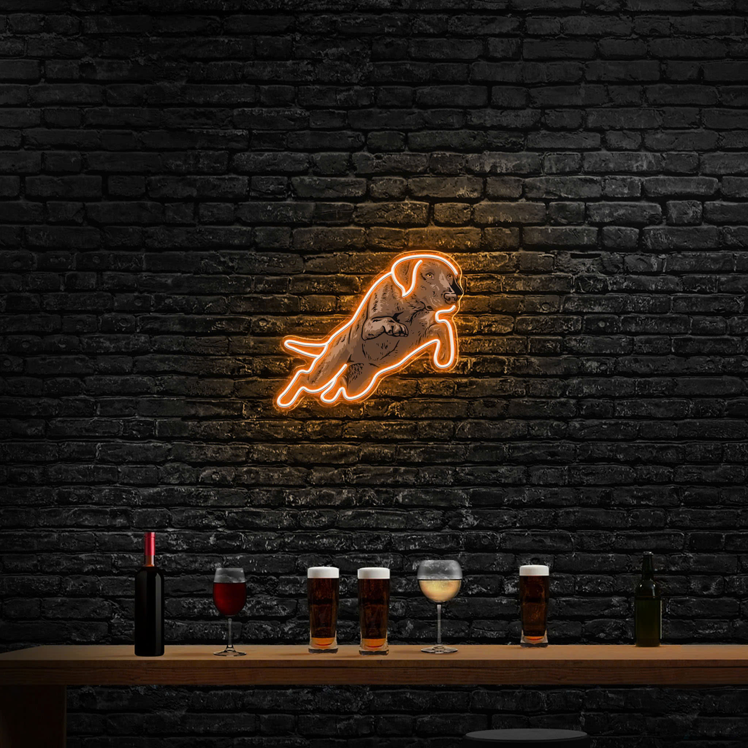 Chocolate Lab LED Neon Sign