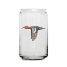 Cinnamon Teal Beer Can Glass