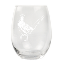 Cocky Pheasant Stemless Wine Glass