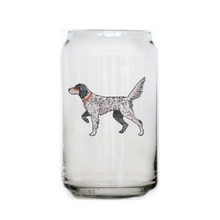 English Setter Beer Can Glass