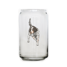 English Setter Pointing Beer Can Glass