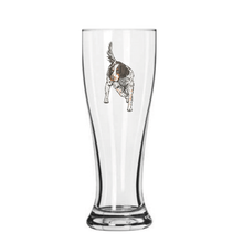 English Setter Pointing Pilsner Glass