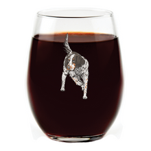 English Setter Stemless Wine Glass