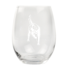 English Setter Stemless Wine Glass