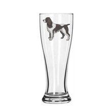 English Springer Spaniel Pilsner Glass