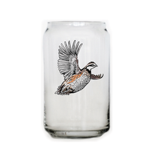 Fly Like Quail Beer Can Glass