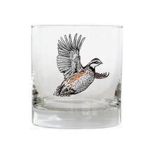 Fly Like Quail Whiskey Glass