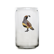 Gambel's Quail Beer Can Glass