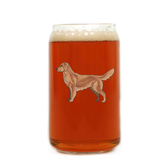 Golden Retriever Beer Can Glass
