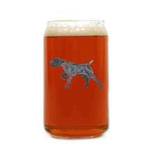 German Wirehaired Pointer Beer Can Glass