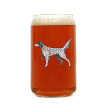 English Setter Beer Can Glass