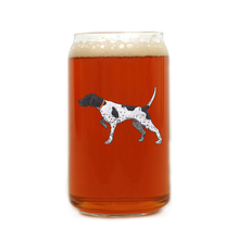 English Pointer Beer Can Glass
