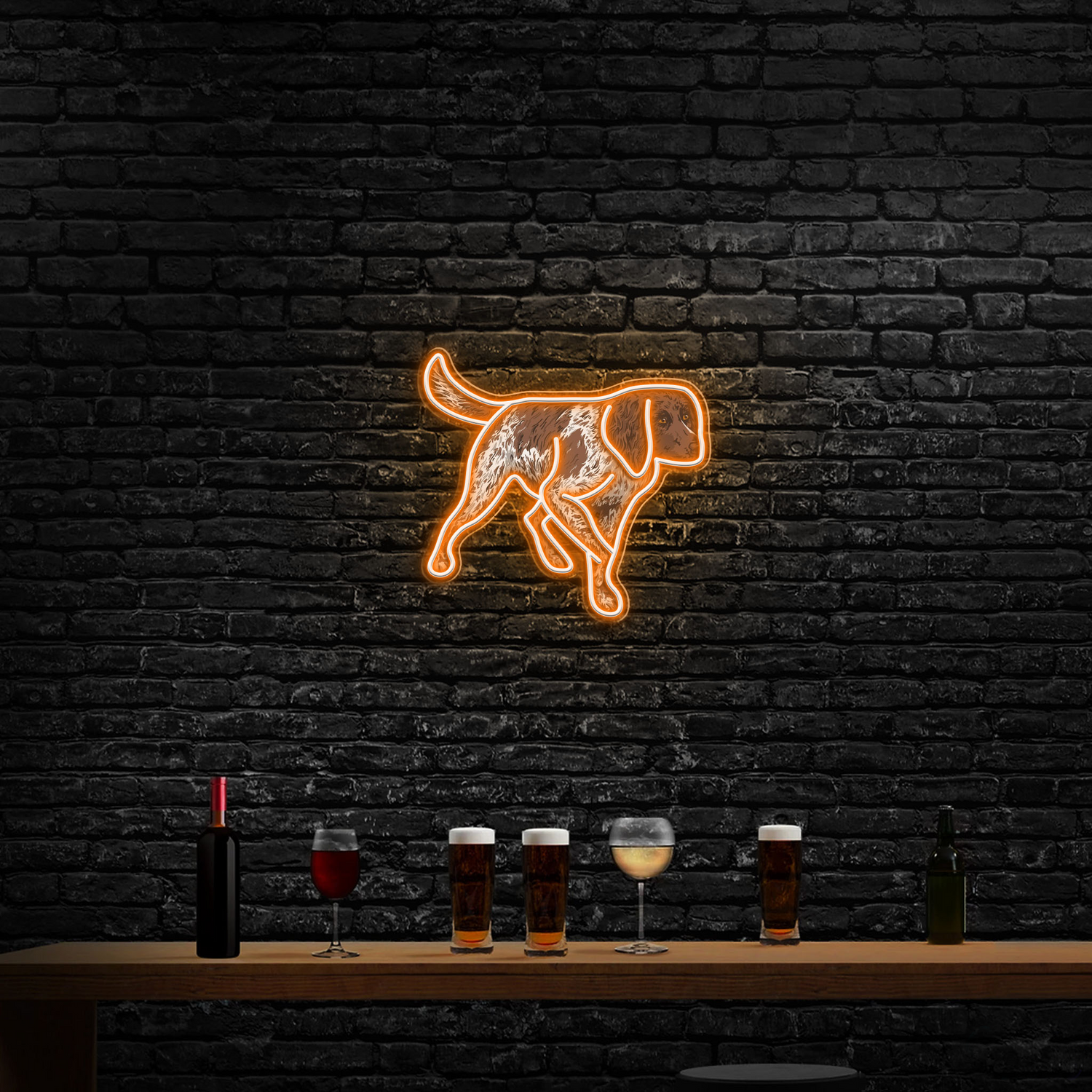 Small Münsterländer LED Neon Sign