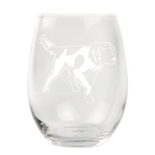 Small Münsterländer Stemless Wine Glass