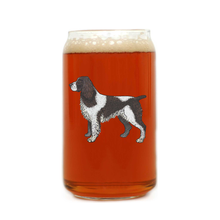 English Springer Spaniel Beer Can Glass
