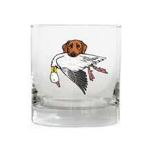 |Red Lab with a Snow Goose