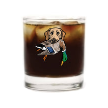 |Yellow Lab with a Mallard