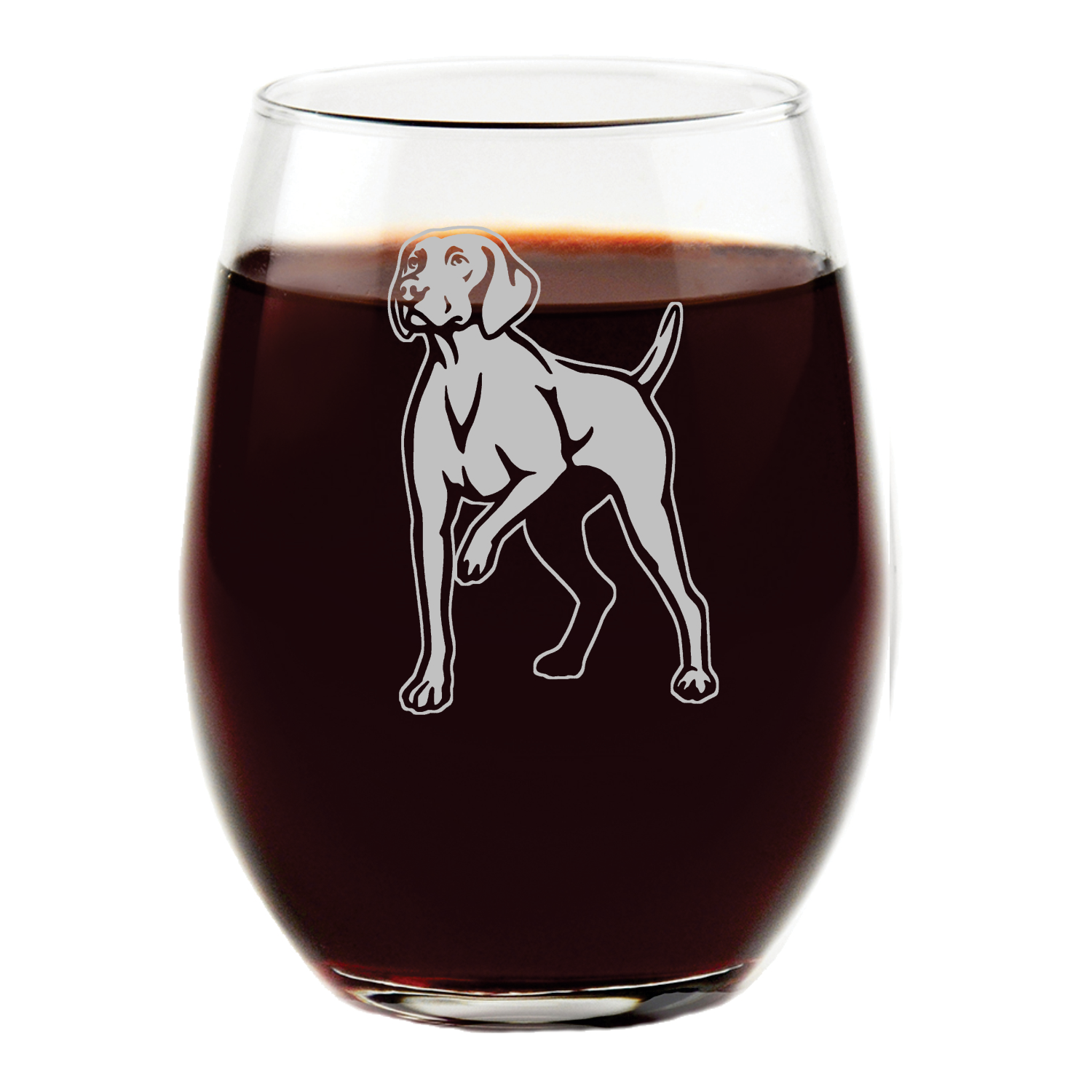Vizsla Stemless Wine Glass