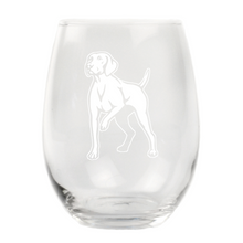 Vizsla Stemless Wine Glass