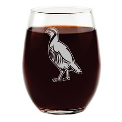 Wild Chukar Stemless Wine Glass
