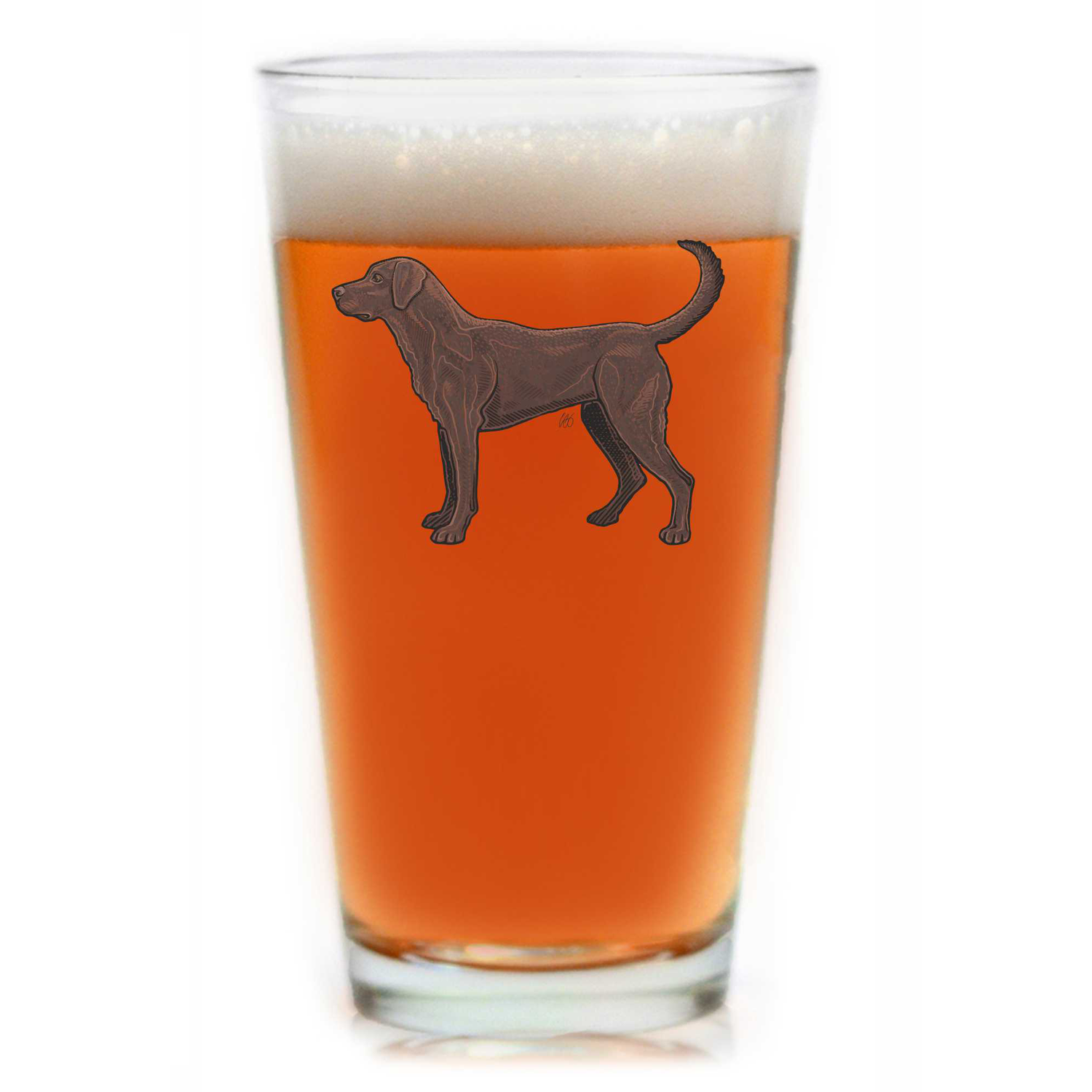 Chocolate Lab Pint Glass