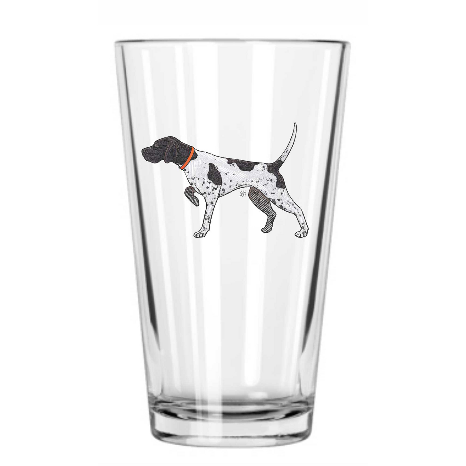 English Pointer Pint Glass