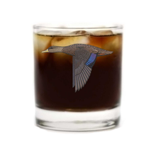 Load image into Gallery viewer, black duck whiskey glass with crown and coke
