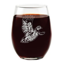 Load image into Gallery viewer, Bobwhite Quail Stemless Wine Glass
