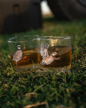 Fly Like Quail Whiskey Glass