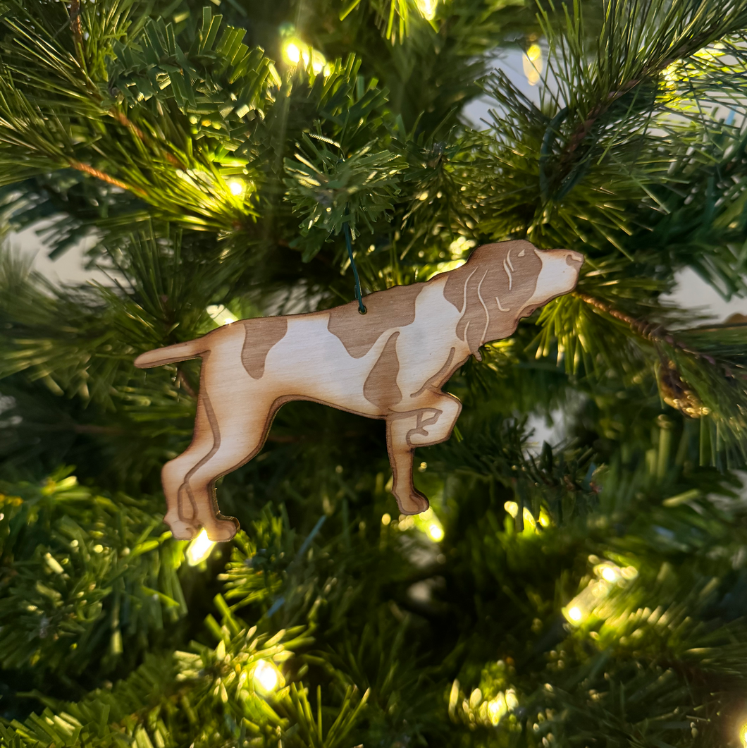 Bracco Italiano on Point Ornament