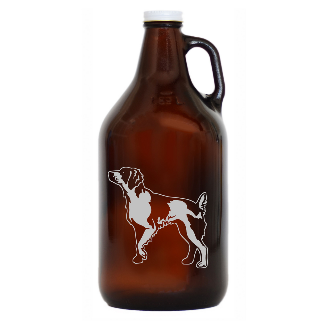 American Brittany Glass Growler