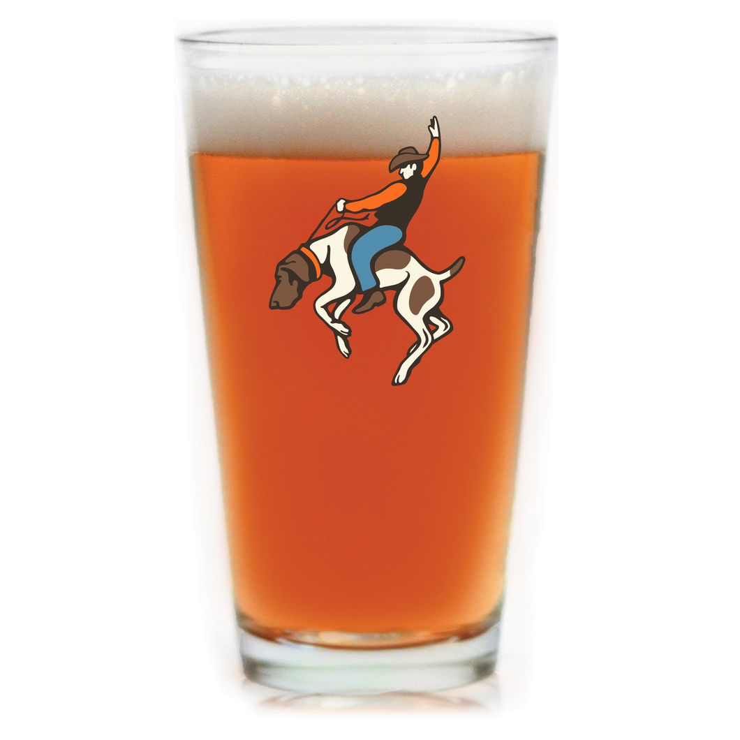 Bucking Bird Dog Pint Glass