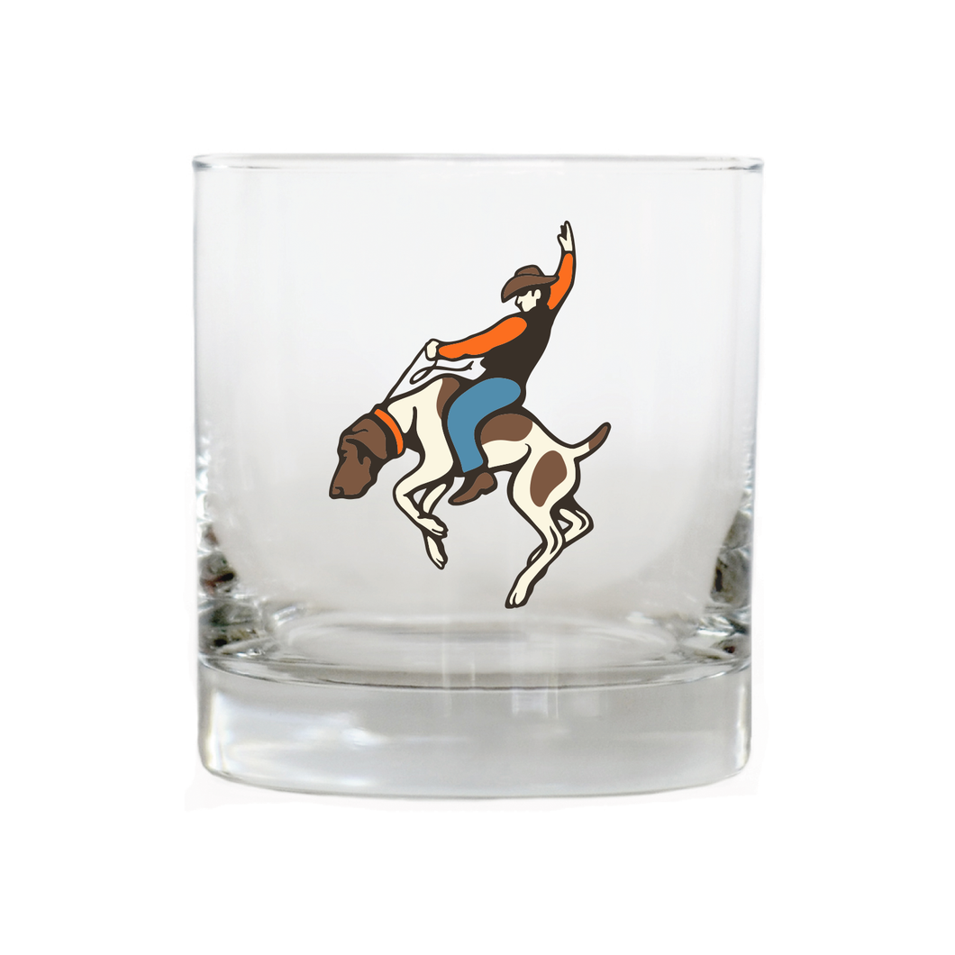 Bucking Bird Dog Whiskey Glass