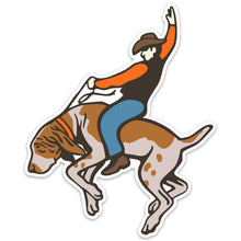 Bucking Bird Dog Decal Sticker