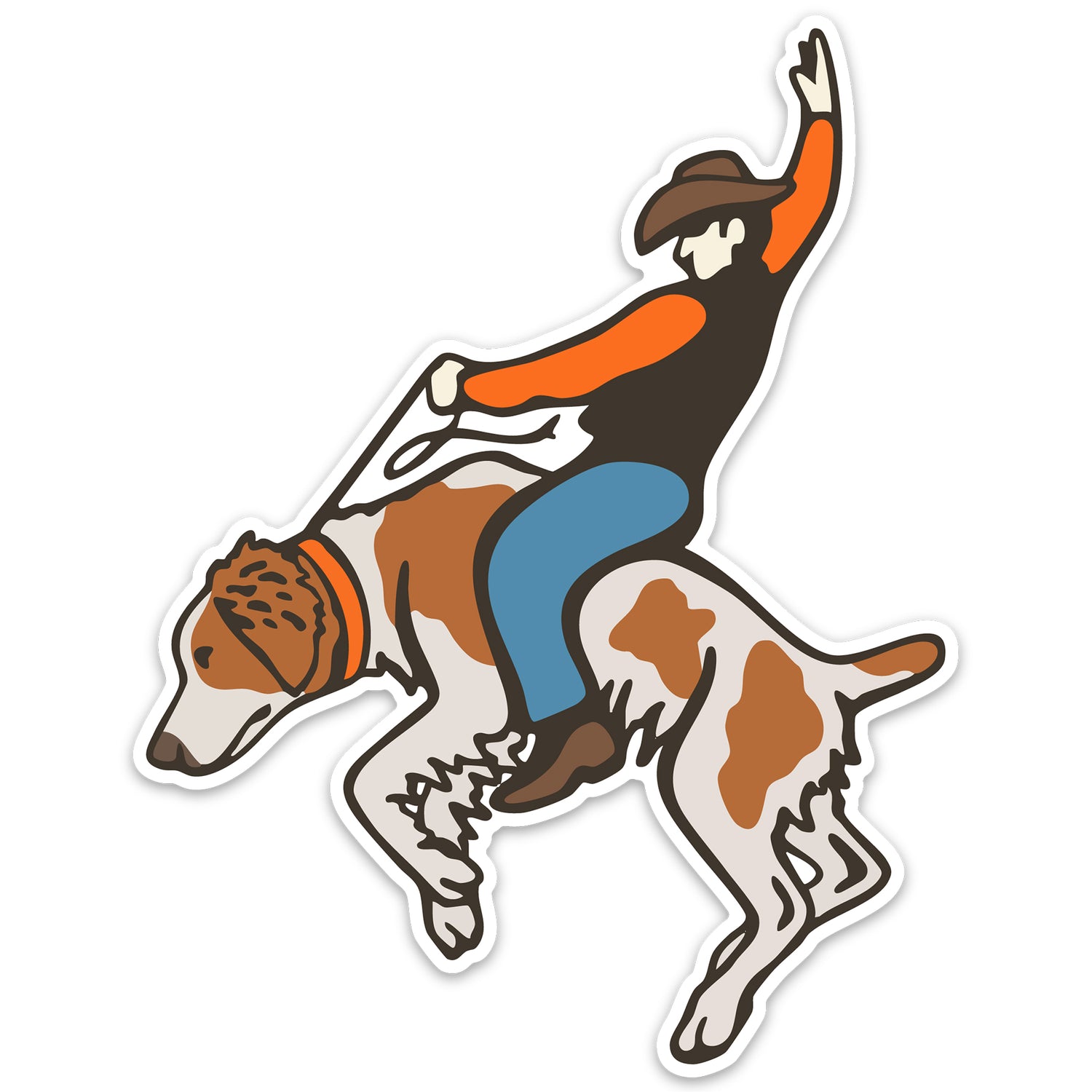 Bucking Bird Dog Decal Sticker