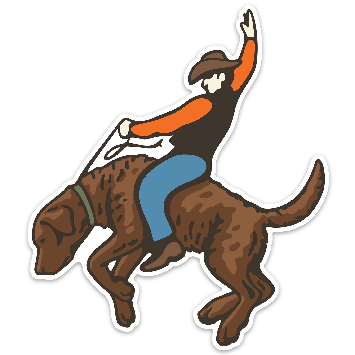 Bucking Bird Dog Decal Sticker