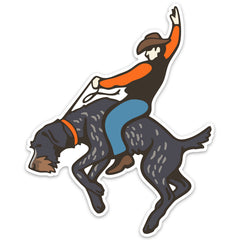 Bucking Bird Dog Decal Sticker