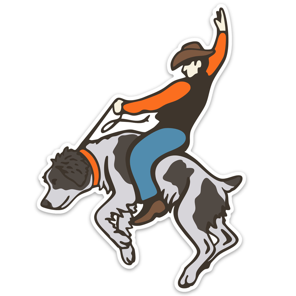 Bucking Bird Dog Decal Sticker
