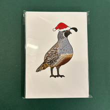 Load image into Gallery viewer, California Quail Christmas Cards - Set of 12
