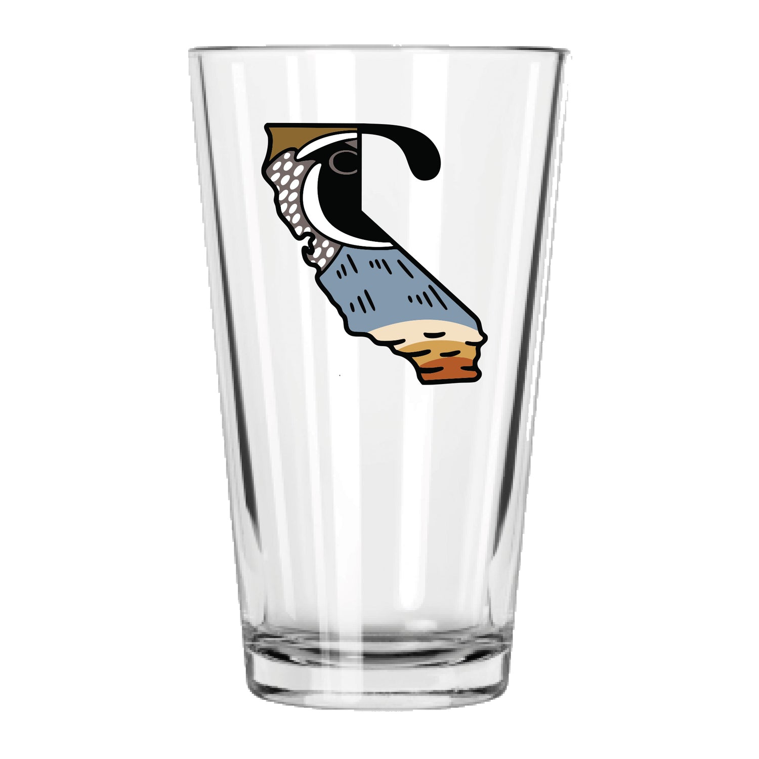 California Valley Quail Pint Glass
