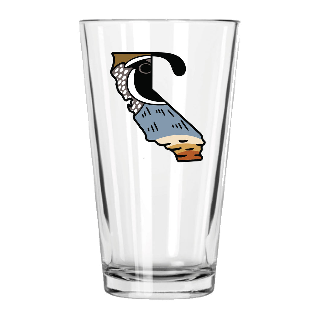 California Valley Quail Pint Glass