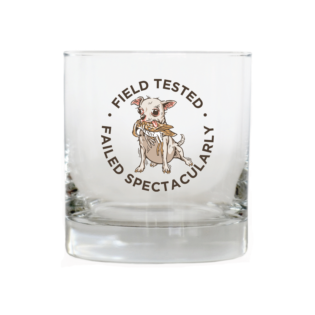 Hunting Chihuahua Whiskey Glass