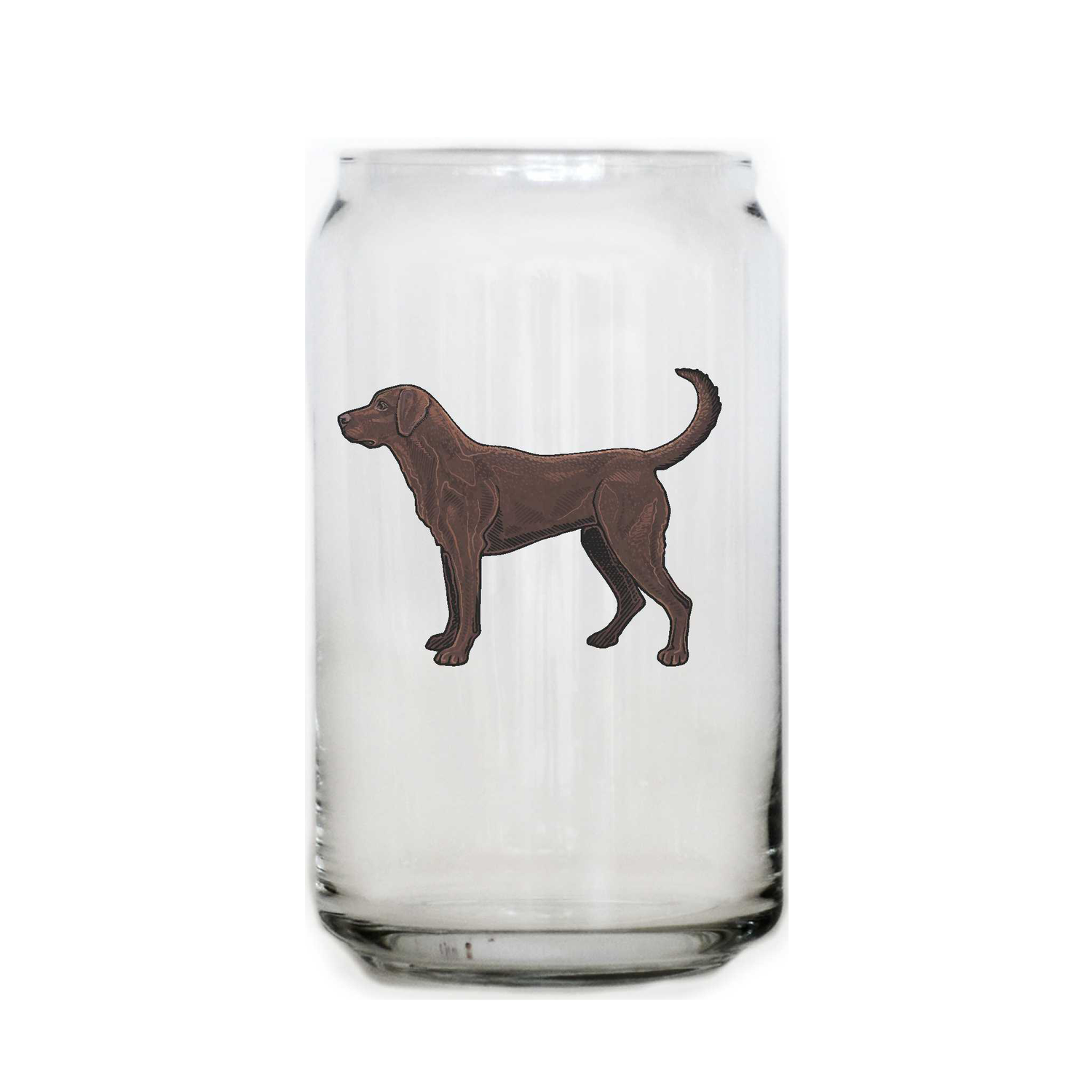 Chocolate Lab Beer Can Glass