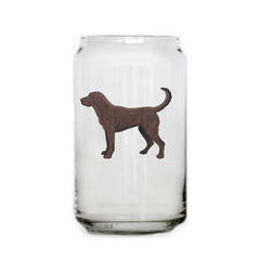 Chocolate Lab Beer Can Glass
