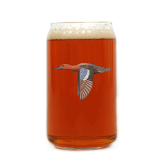 Cinnamon Teal Beer Can Glass